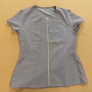 Jaanuu Gray Scrub Top Medium